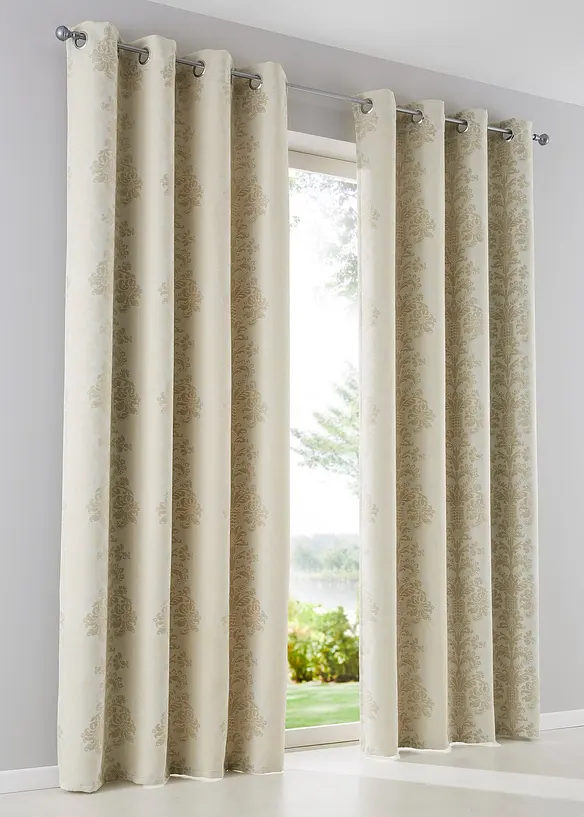 Lystett gardin i jacquard med termofunksjon (1-pack, bonprix