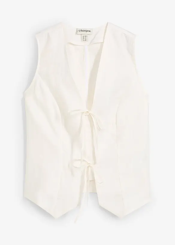 Blusetopp i 100% lin, bonprix