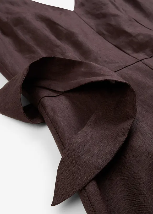 Midikjole i 100% lin, bonprix