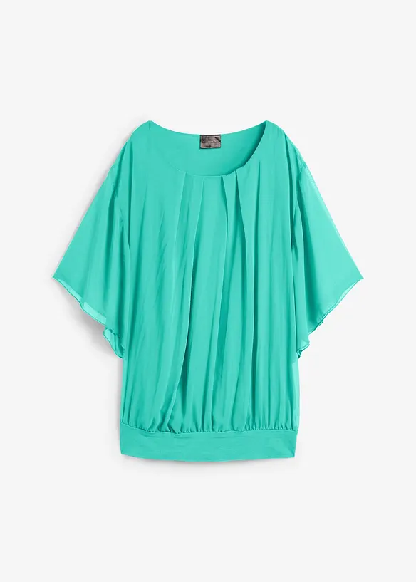 Chiffonbluse med topp under, bonprix