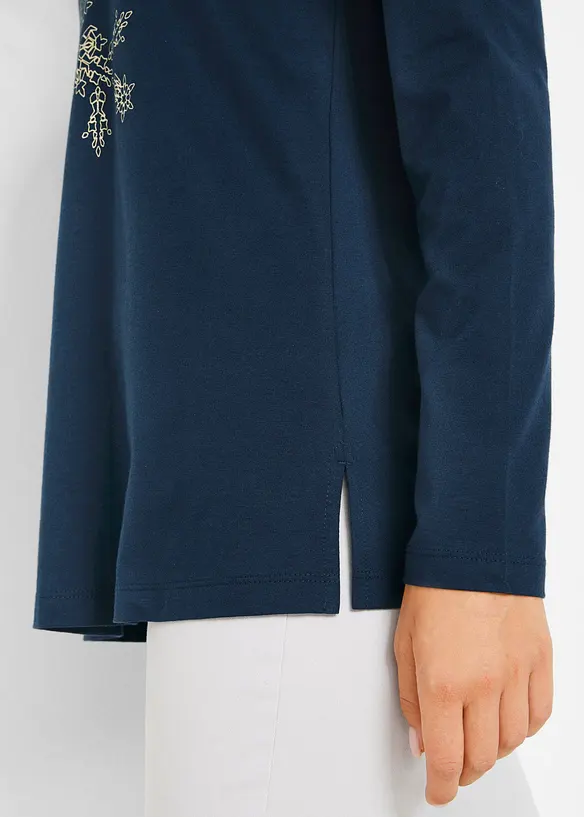 Langermet topp i 100% bomull, bonprix