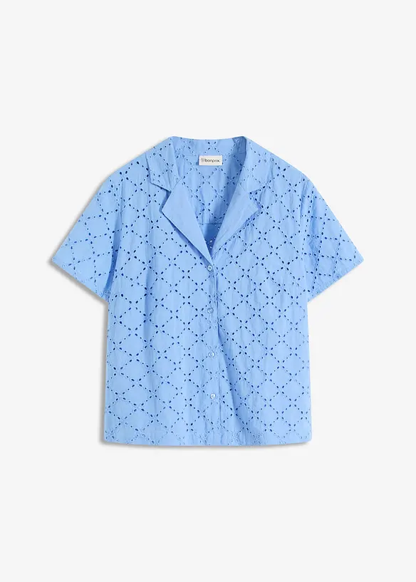 Moderne bluse med hullbroderi, bonprix