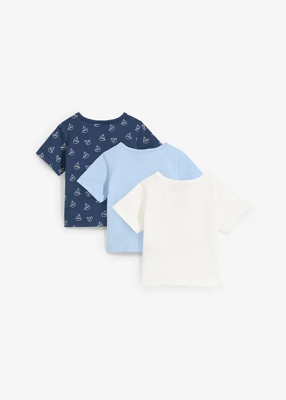 T-skjorte i 100% &oslash;kologisk bomull (3-pack), bonprix