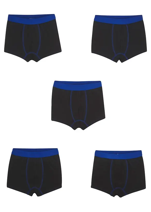 Boksershorts med myk bomull (5-pack), bonprix