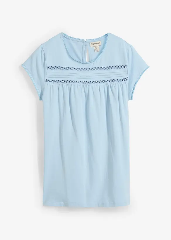 Bomullstopp med blonder, bonprix