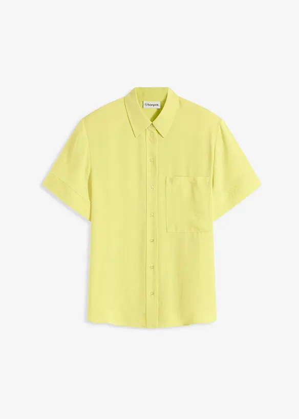 Kortermet bluse med brystlomme, bonprix