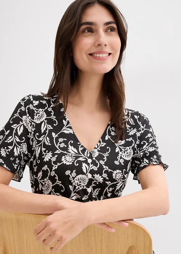 Jerseykjole i lett viskose, bonprix