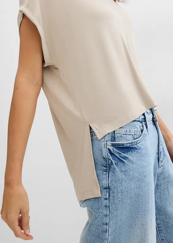Oversized topp i lett viskosemiks, bonprix