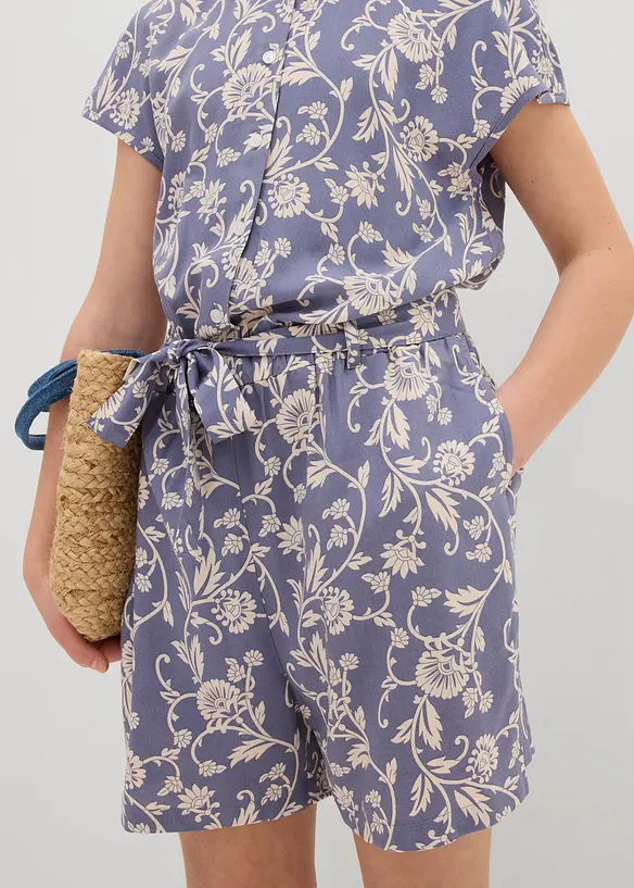 Kort jumpsuit av lett viskose, bonprix
