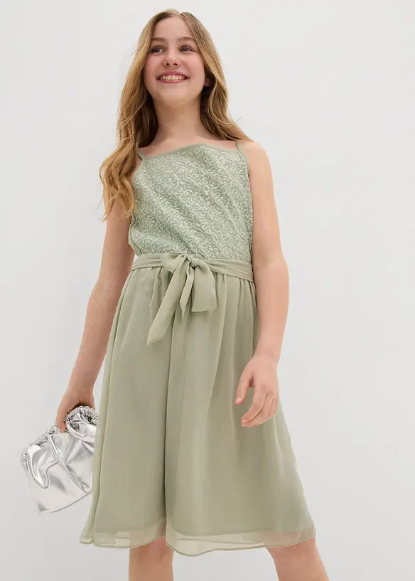 Chiffonkjole med paljetter, bonprix