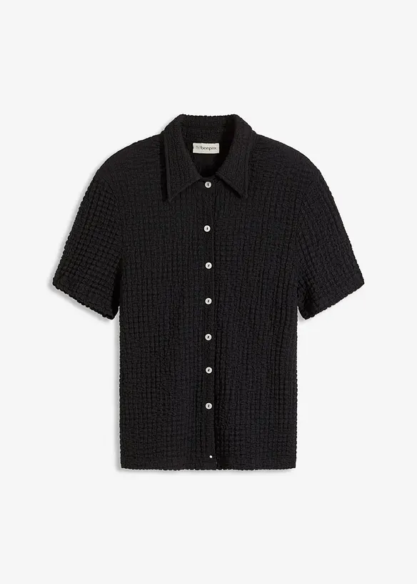 Trikotbluse med struktur, bonprix