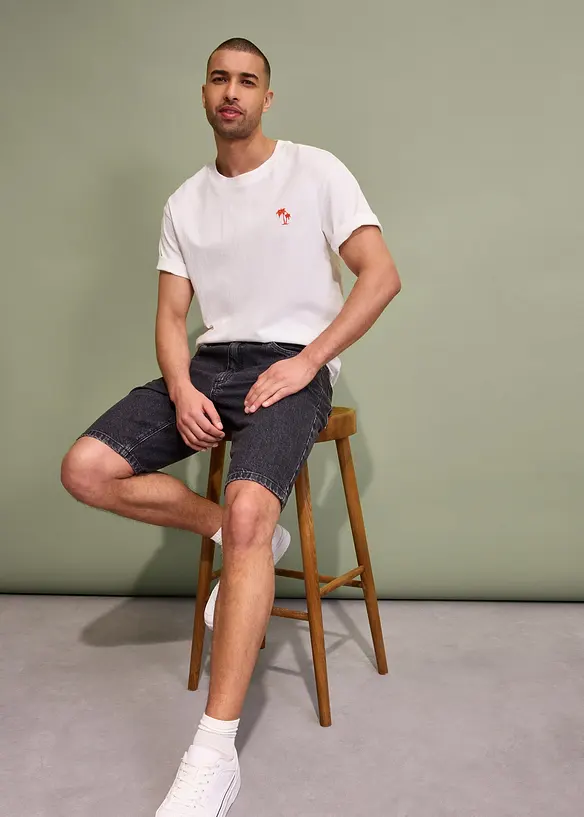 Bermudashorts i denim med stretch, Relaxed Fit, bonprix