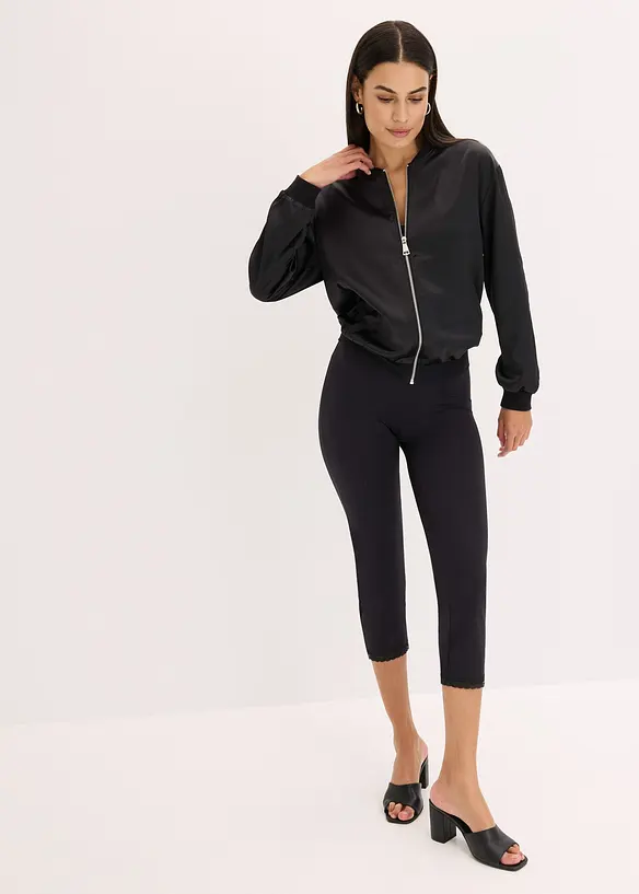 Caprileggings med "anti-gnisse-effekt" og kjølende polyamid, bonprix