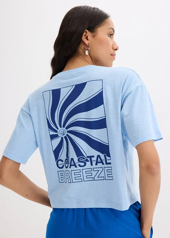 Oversized topp i 100% økologisk bomull, bonprix