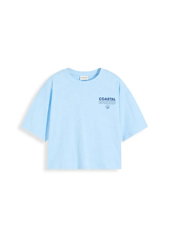 Oversized topp i 100% økologisk bomull, bonprix