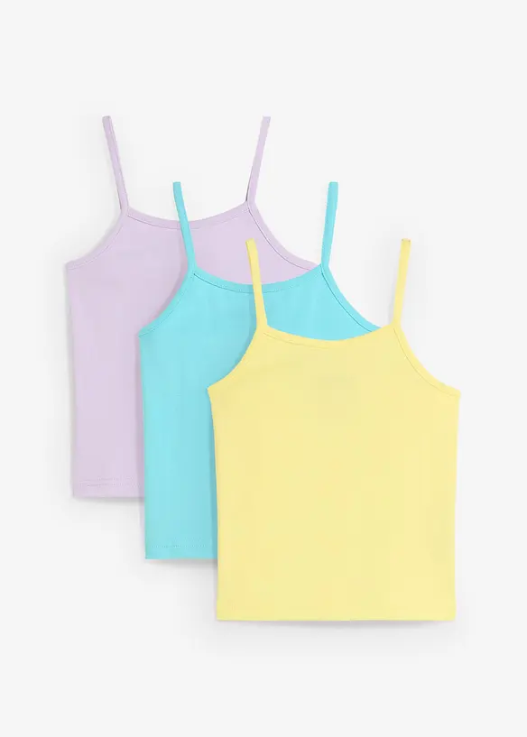 Singlet i 100% økologisk bomull (3-pack), bonprix