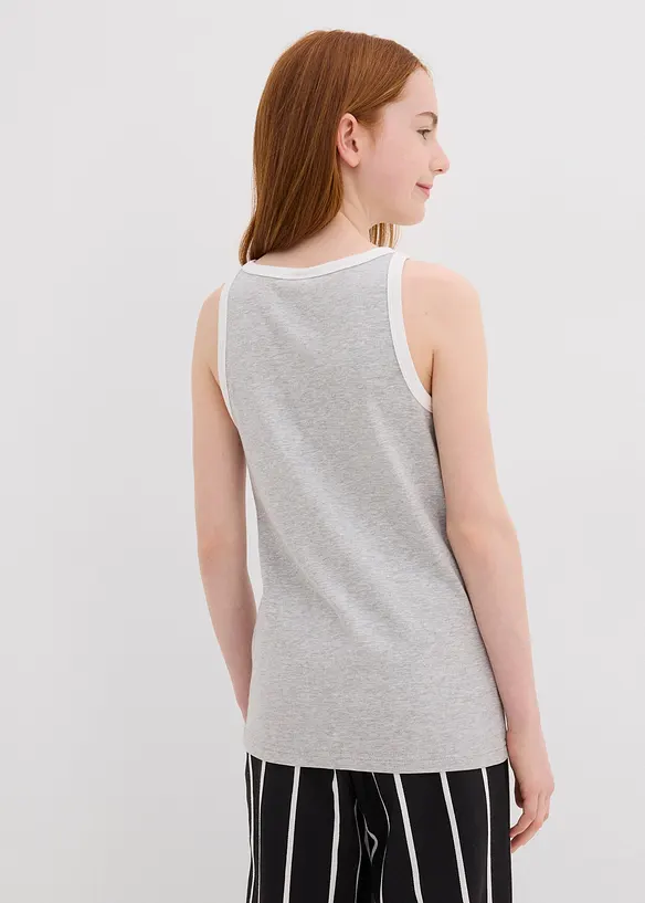 Singlet med økologisk bomull (3-pack), bonprix