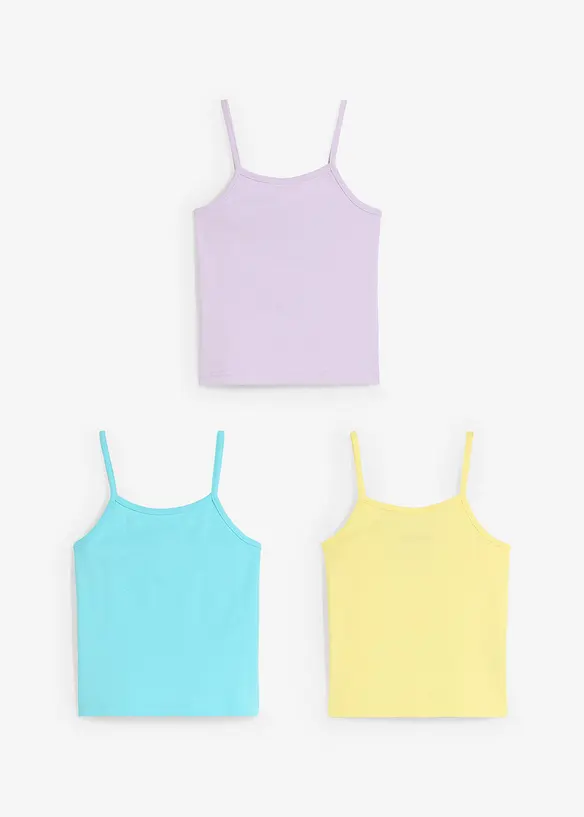 Singlet i 100% økologisk bomull (3-pack), bonprix