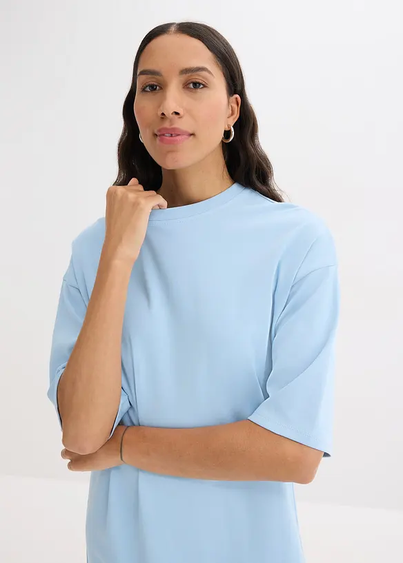 Oversized trikotkjole i formstabil &oslash;kologisk bomull, bonprix