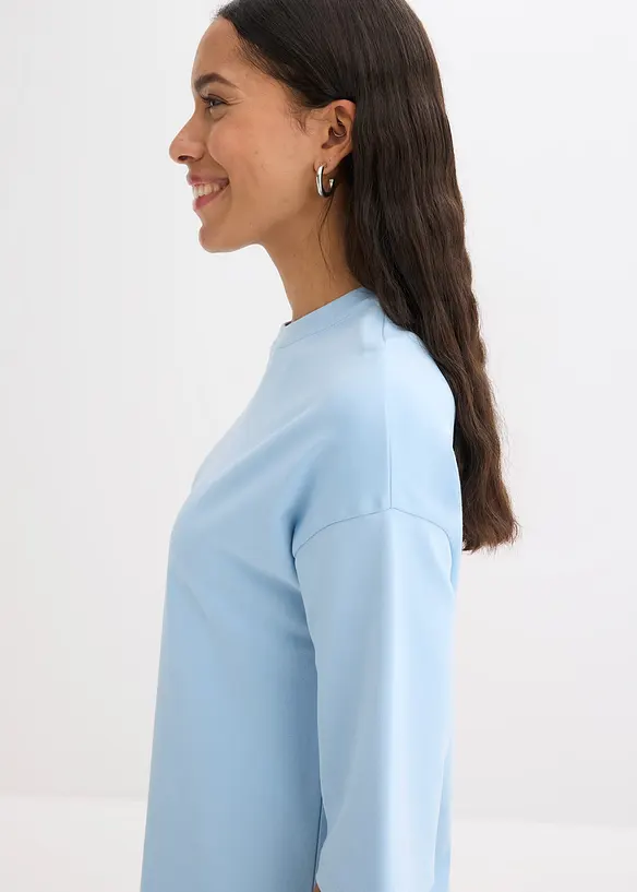 Oversized trikotkjole i formstabil &oslash;kologisk bomull, bonprix