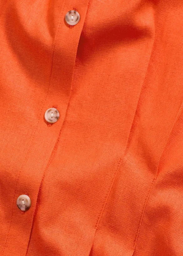 Kortermet bluse i luftig linmiks, bonprix