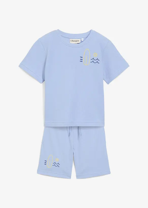 Piké-T-skjorte og shorts i økologisk bomull (2-delt sett), bonprix