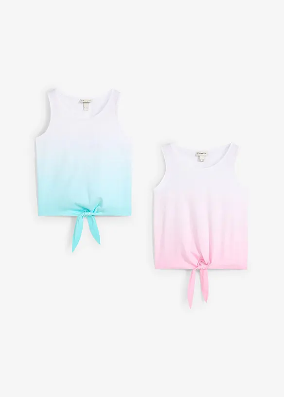 Singlet i 100% økologisk bomull (2-pack), bonprix