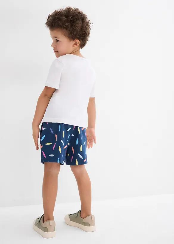 T-skjorte og shorts i 100% bomull (2-delt sett), bonprix
