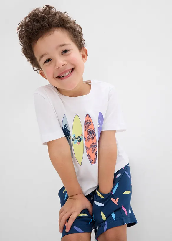 T-skjorte og shorts i 100% bomull (2-delt sett), bonprix