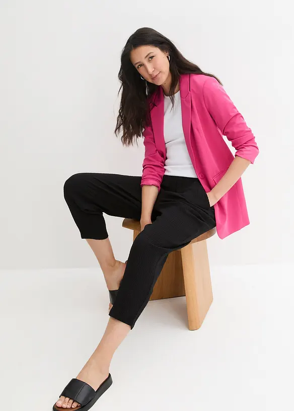 Jerseybukse av strukturmateriale, bonprix