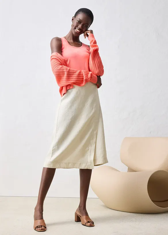 Singlet med silke, bonprix