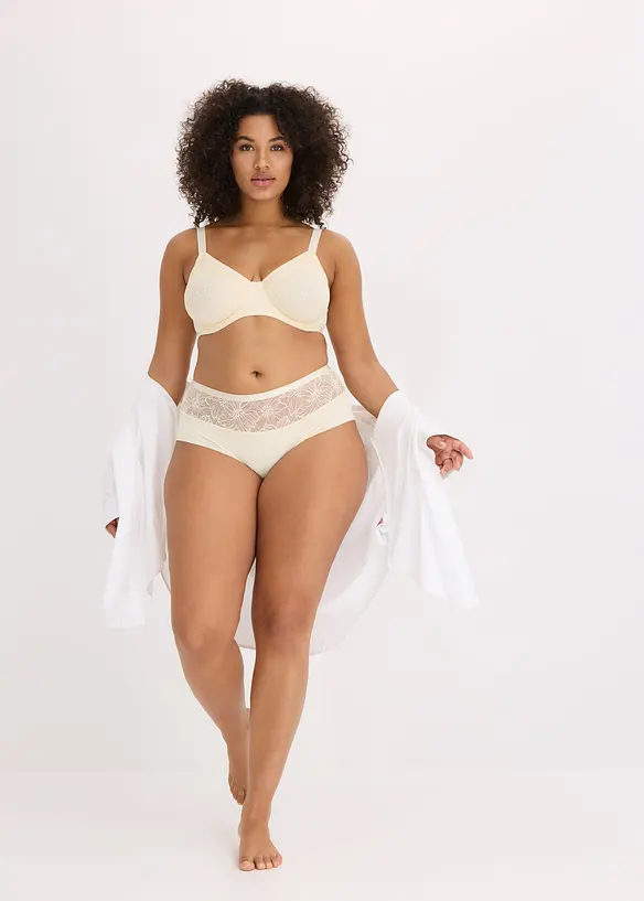 Maxitruse med lasercut og delikate blonder, bonprix