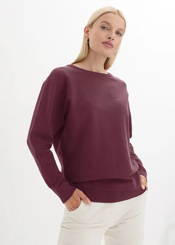 Genser med flaggermusermer, bonprix