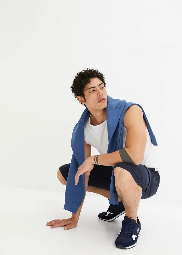 Cargo-bermudashorts i trikot i 100% økologisk bomull, bonprix