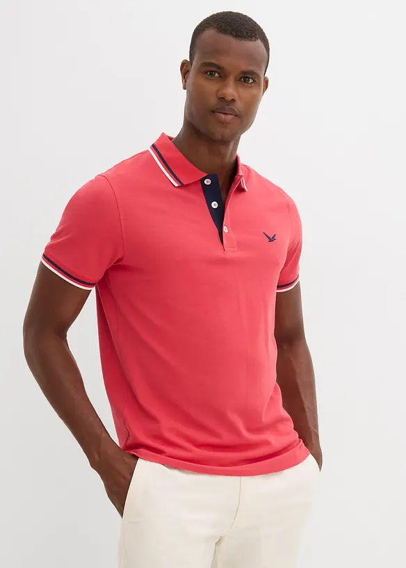 Pik&eacute;-poloskjorte i 100% bomull (2-pack), bonprix