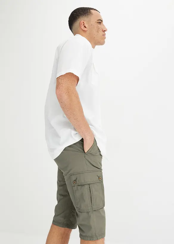 Cargo-bermudashorts i 100% bomull, Regular Fit, bonprix