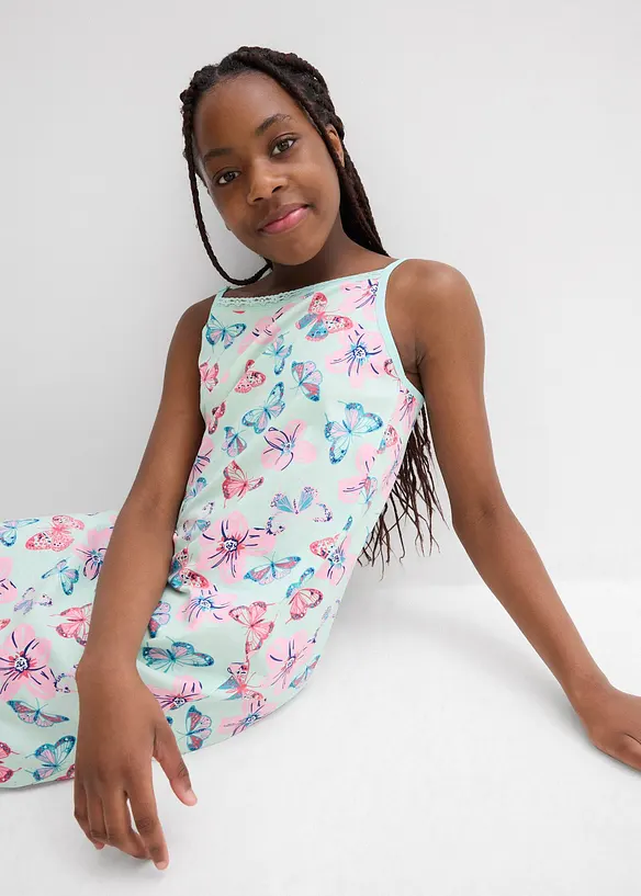 Nattkjole med myk &oslash;kologisk bomull (2-pack), bonprix