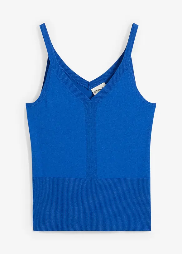 Strikket topp med silke, bonprix