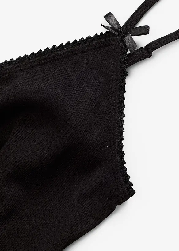 Kort pyjamas i ribbemateriale i 100% bomull, bonprix