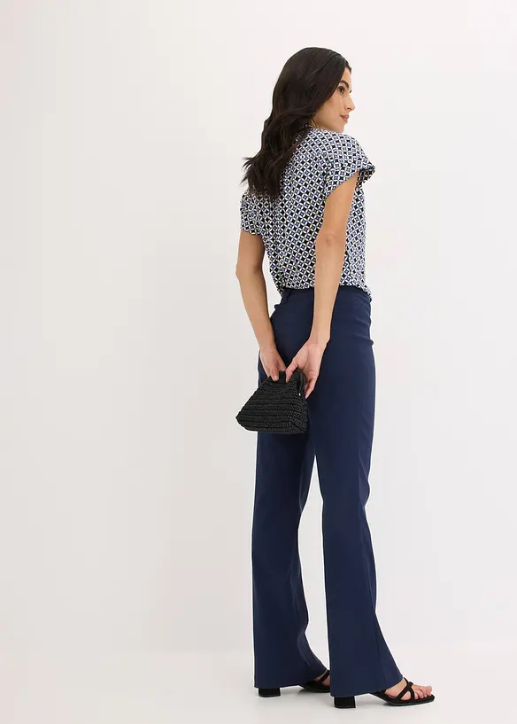 Trikotbluse med trykk, bonprix