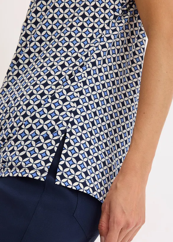 Trikotbluse med trykk, bonprix