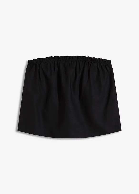 Blusetopp med linandel, bonprix