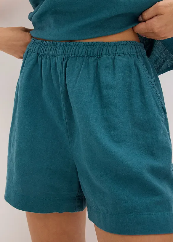 Shorts med lin, bonprix