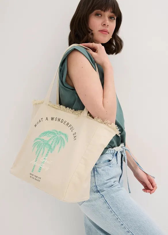 Shopper i kanvas, bonprix