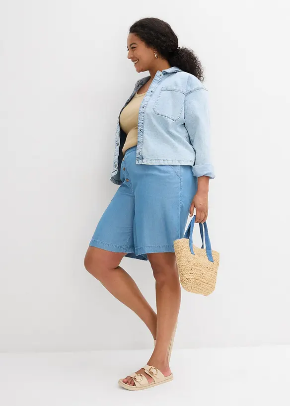 Pull on-shorts i lyocell, bonprix