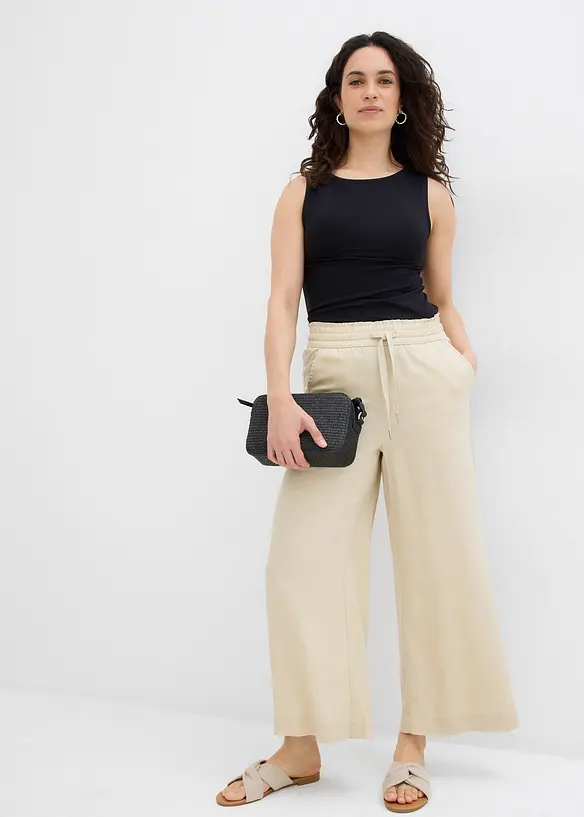 7/8-lang pull on-bukse i lyocell, bonprix