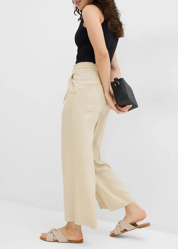 7/8-lang pull on-bukse i lyocell, bonprix