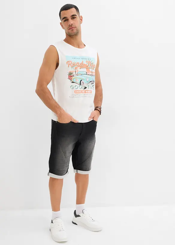 Singlet i vasket look (2-pack), bonprix