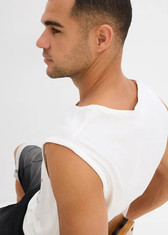 Singlet i vasket look (2-pack), bonprix