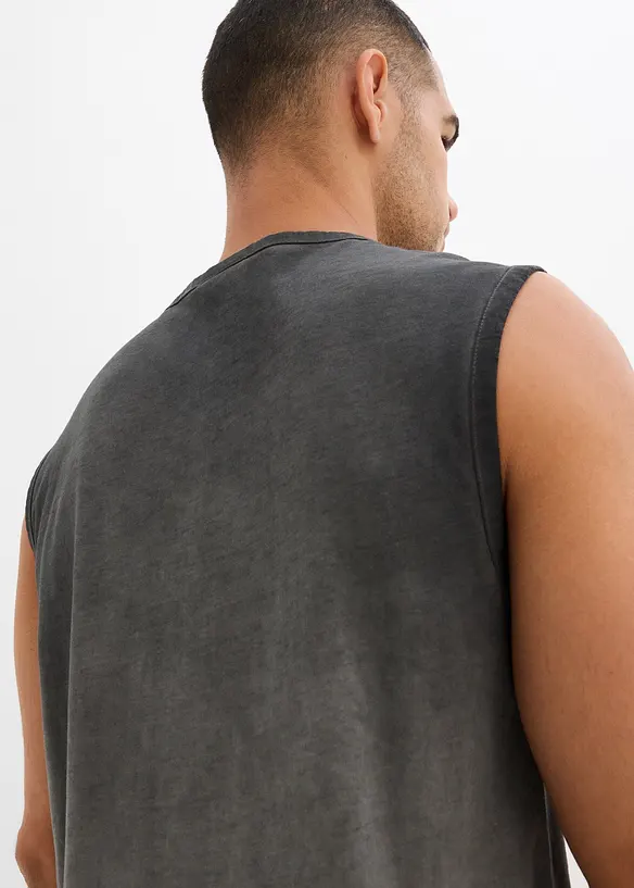 Singlet i vasket look (2-pack), bonprix